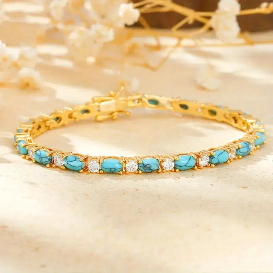 Natural Turquoise Stone Bracelet