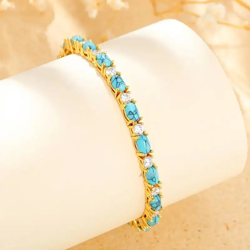 Natural Turquoise Stone Bracelet