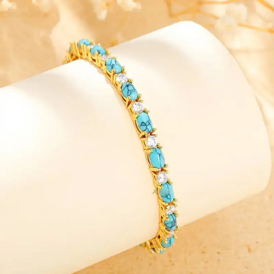 Natural Turquoise Stone Bracelet