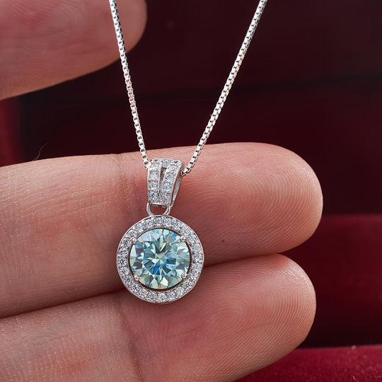 Round Moissanite Pendant Necklace