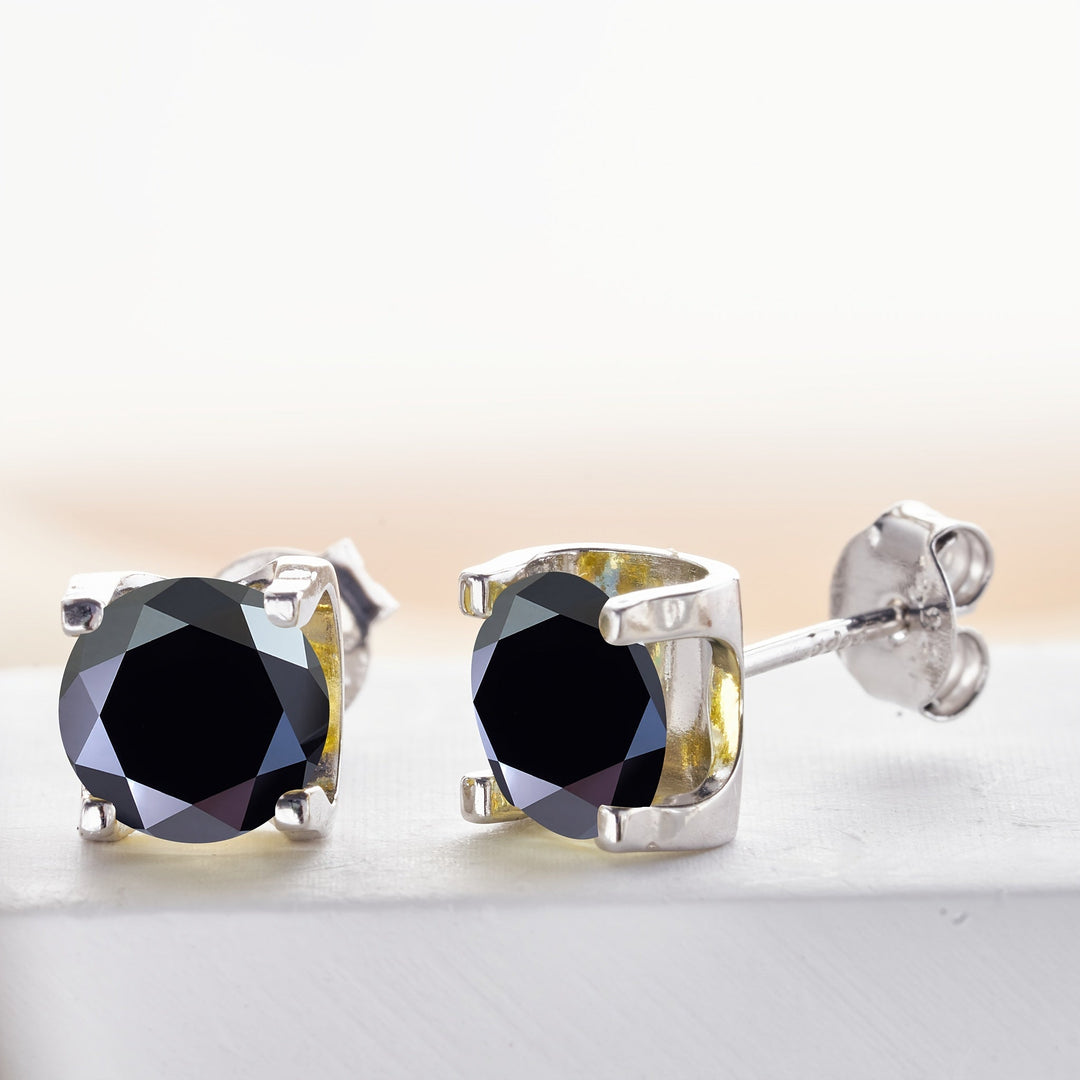 Four-Prong Moissanite Stud Earrings