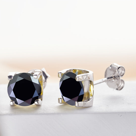 Four-Prong Moissanite Stud Earrings