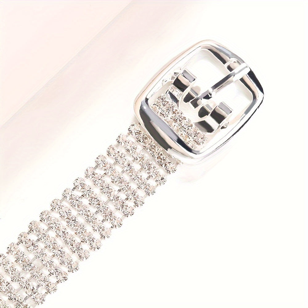 Elegant Rhinestone-Encrusted Ankle Bracelet