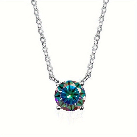 Moissanite Solitaire Pendant Necklace