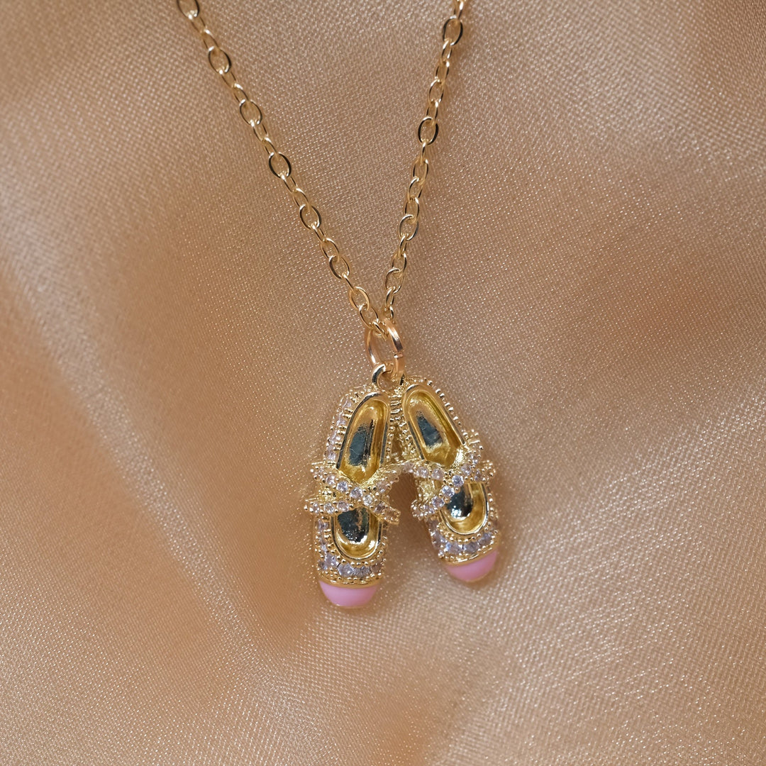 Cute Ballet Shoe Necklace