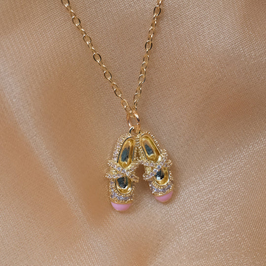 Cute Ballet Shoe Necklace
