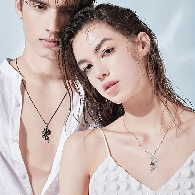 Heart & Wing Pendant Necklace