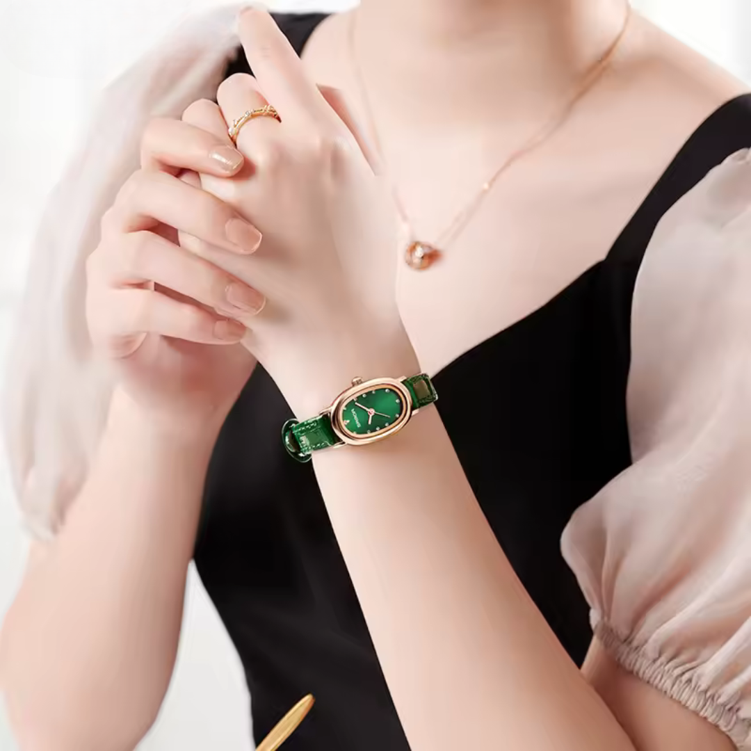 Elegant Oval Quartz Watch