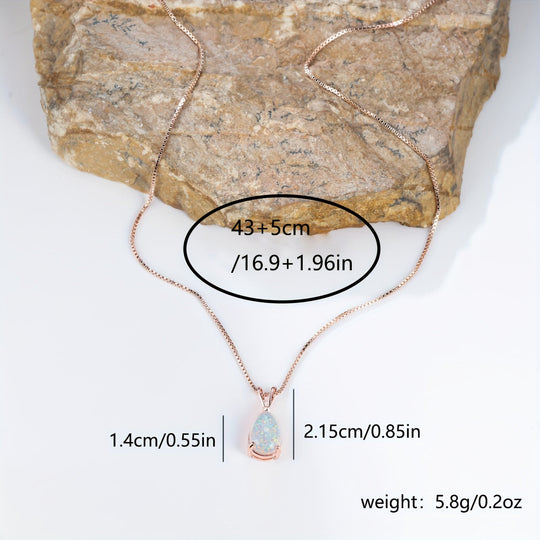 Water Droplet Three-Claw Pendant Necklace