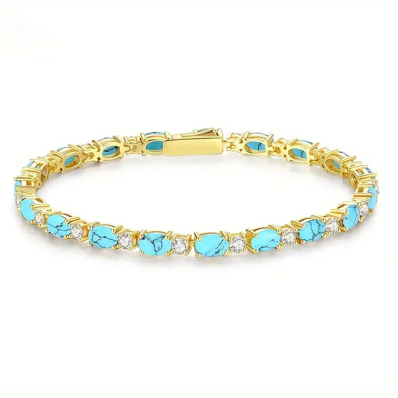 Natural Turquoise Stone Bracelet