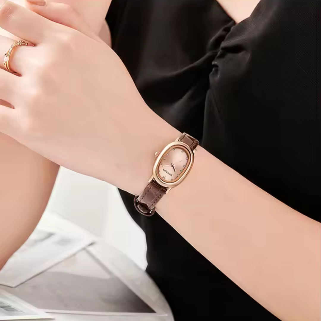 Elegant Oval Quartz Watch