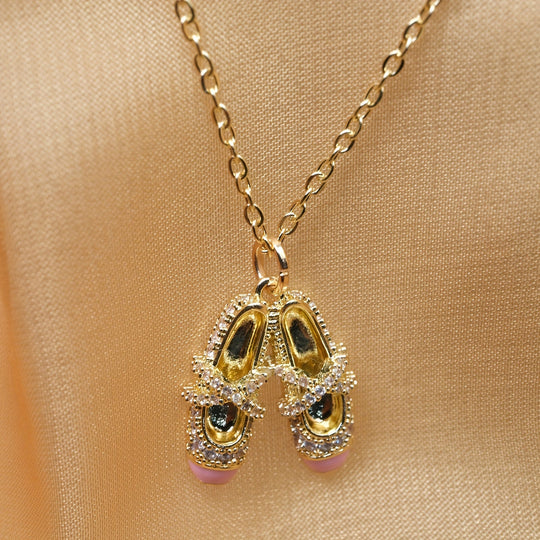 Cute Ballet Shoe Necklace