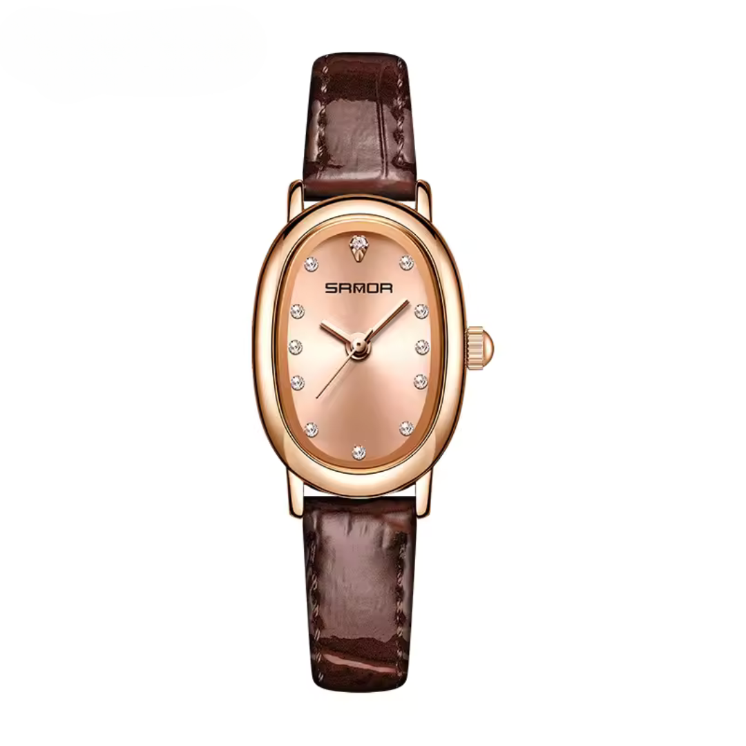 Elegant Oval Quartz Watch