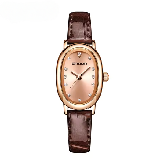 Elegant Oval Quartz Watch