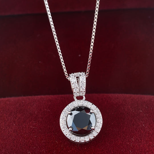 Round Moissanite Pendant Necklace