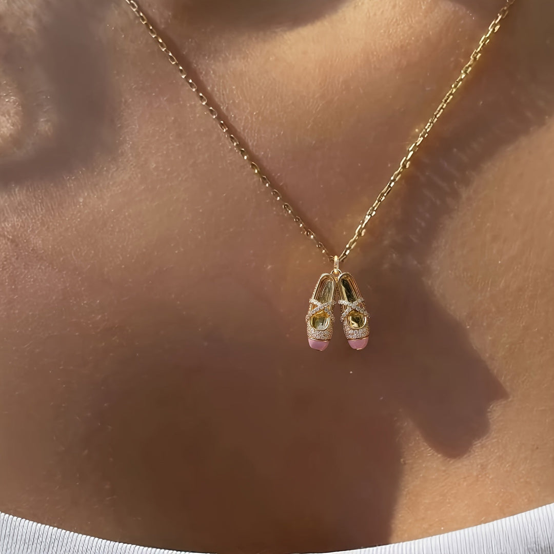Cute Ballet Shoe Necklace