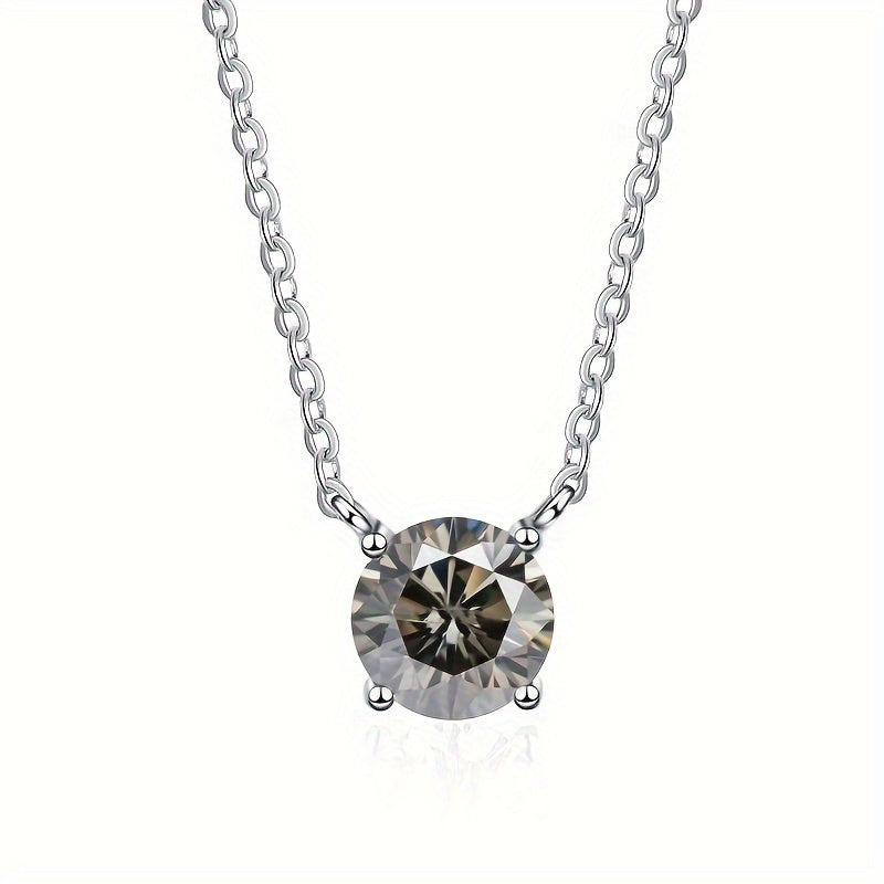 Moissanite Solitaire Pendant Necklace