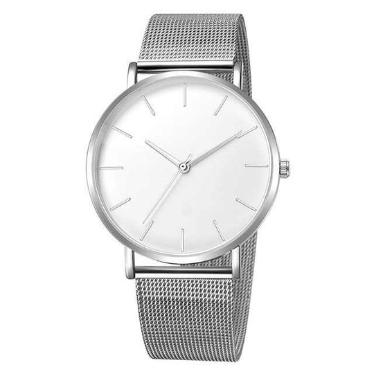 Minimalist Stainless Steel Mesh Quartz Watch