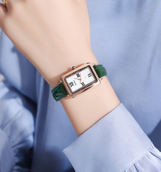 Leather-Strapped Casual Watch