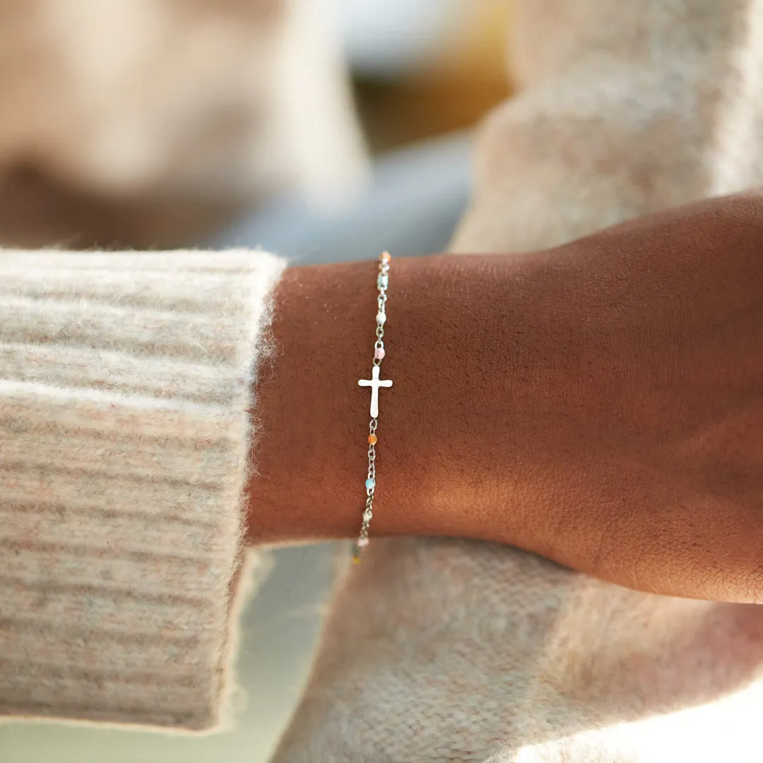 Pray On It Cross Bracelet