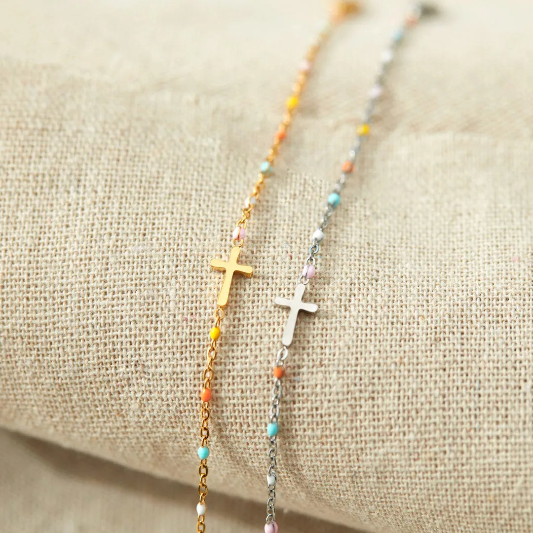 Pray On It Cross Bracelet