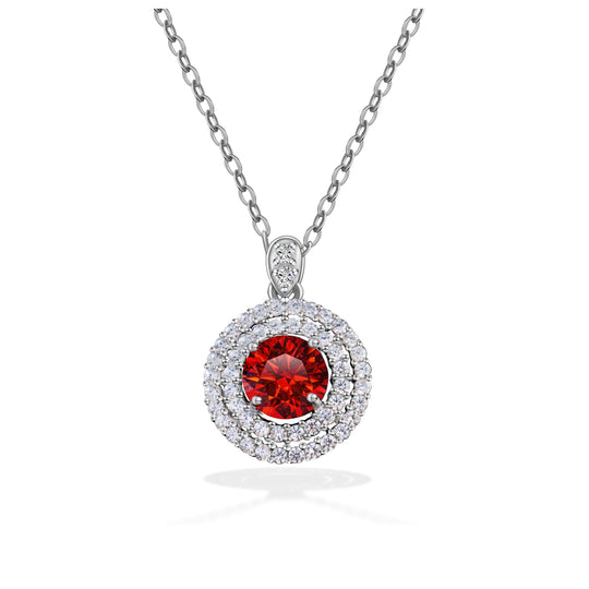 Classic Round Moissanite Pendant Necklace