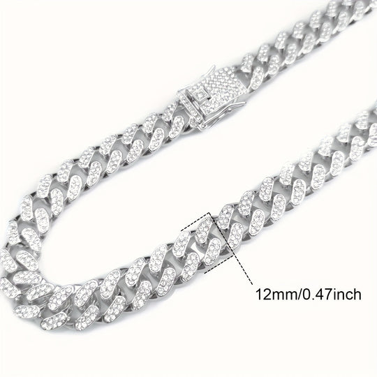 Elegant Cuban Chain Necklace Set