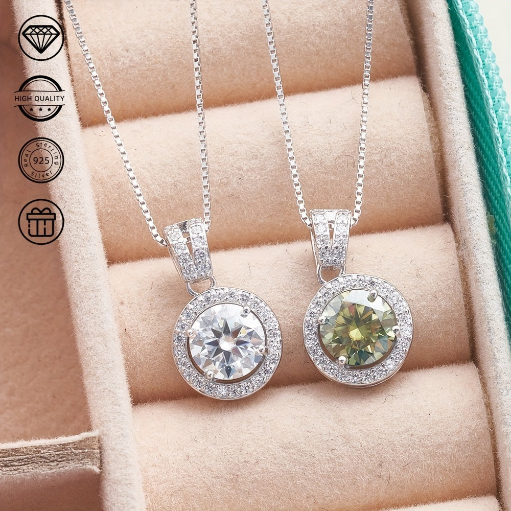Round Moissanite Pendant Necklace