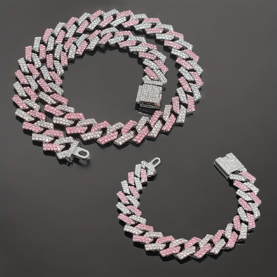 Elegant Cuban Chain Necklace Set