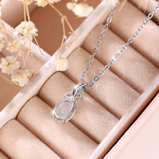 Elegant Oval Zirconia Necklace