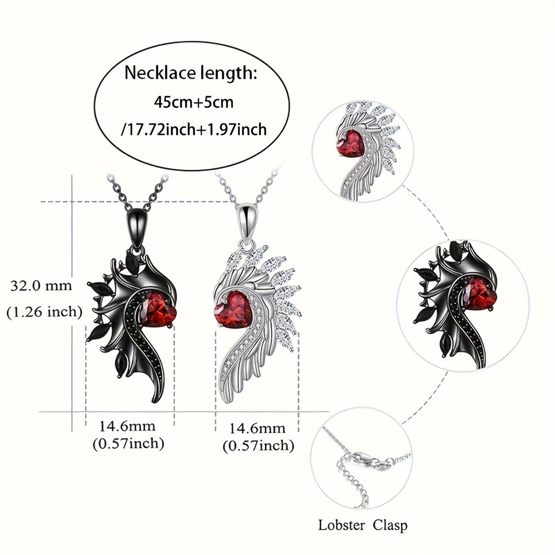 Heart & Wing Pendant Necklace