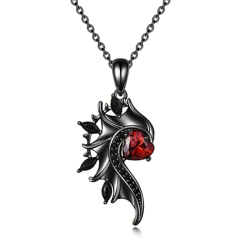 Heart & Wing Pendant Necklace