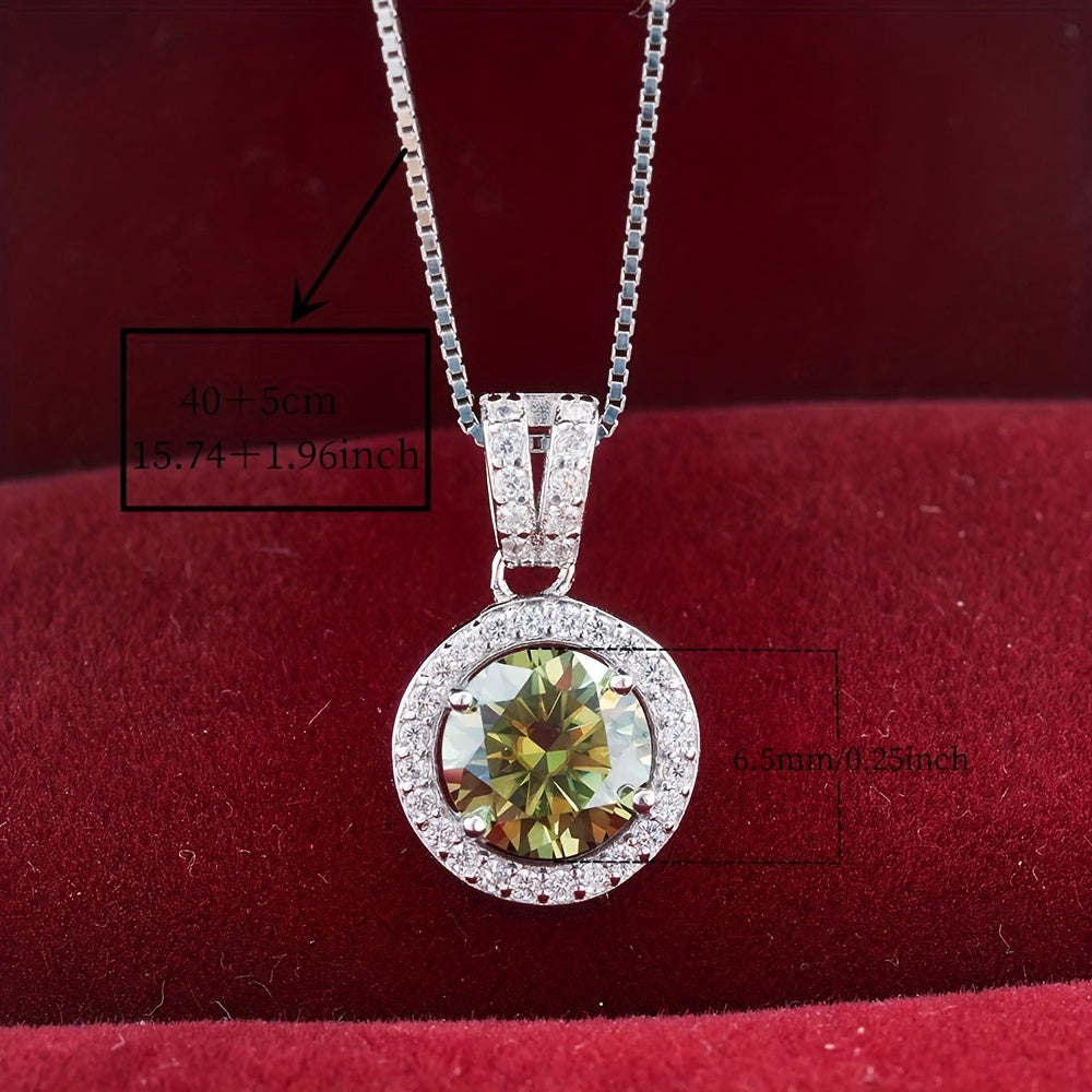 Round Moissanite Pendant Necklace