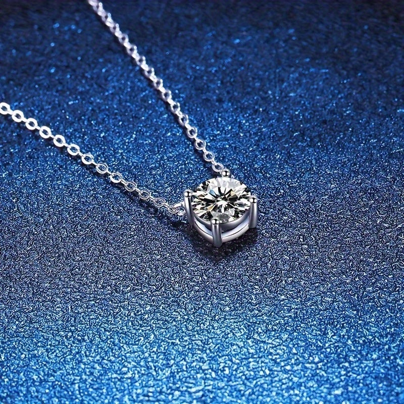 Moissanite Solitaire Pendant Necklace