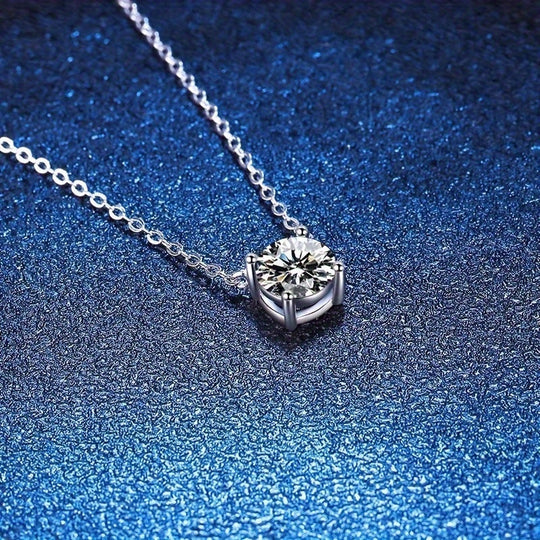Moissanite Solitaire Pendant Necklace