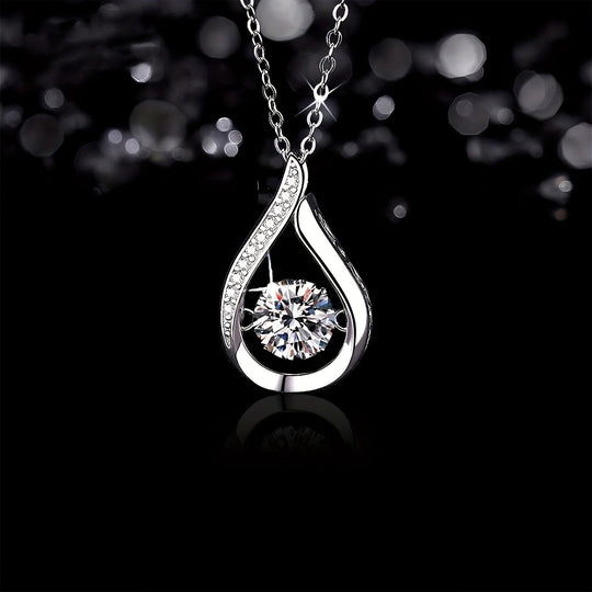 Sparkling Zirconia Droplet Necklace