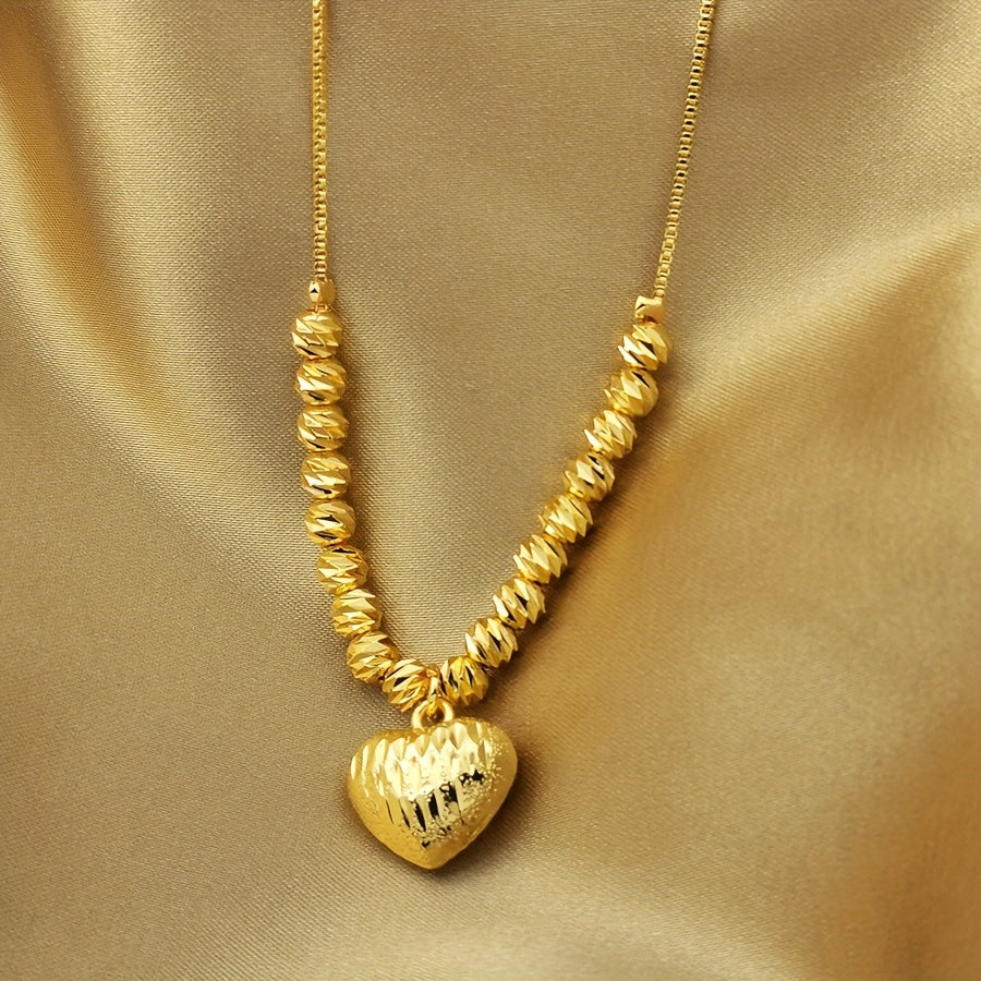 Luxurious Thick Heart Pendant Necklace