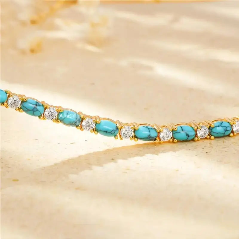 Natural Turquoise Stone Bracelet