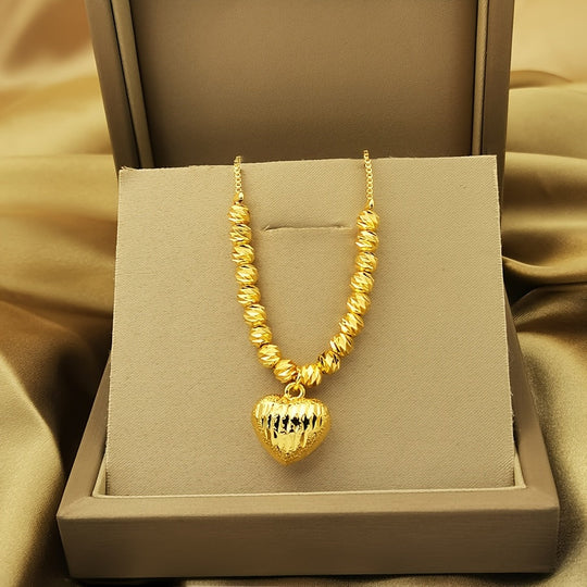 Luxurious Thick Heart Pendant Necklace
