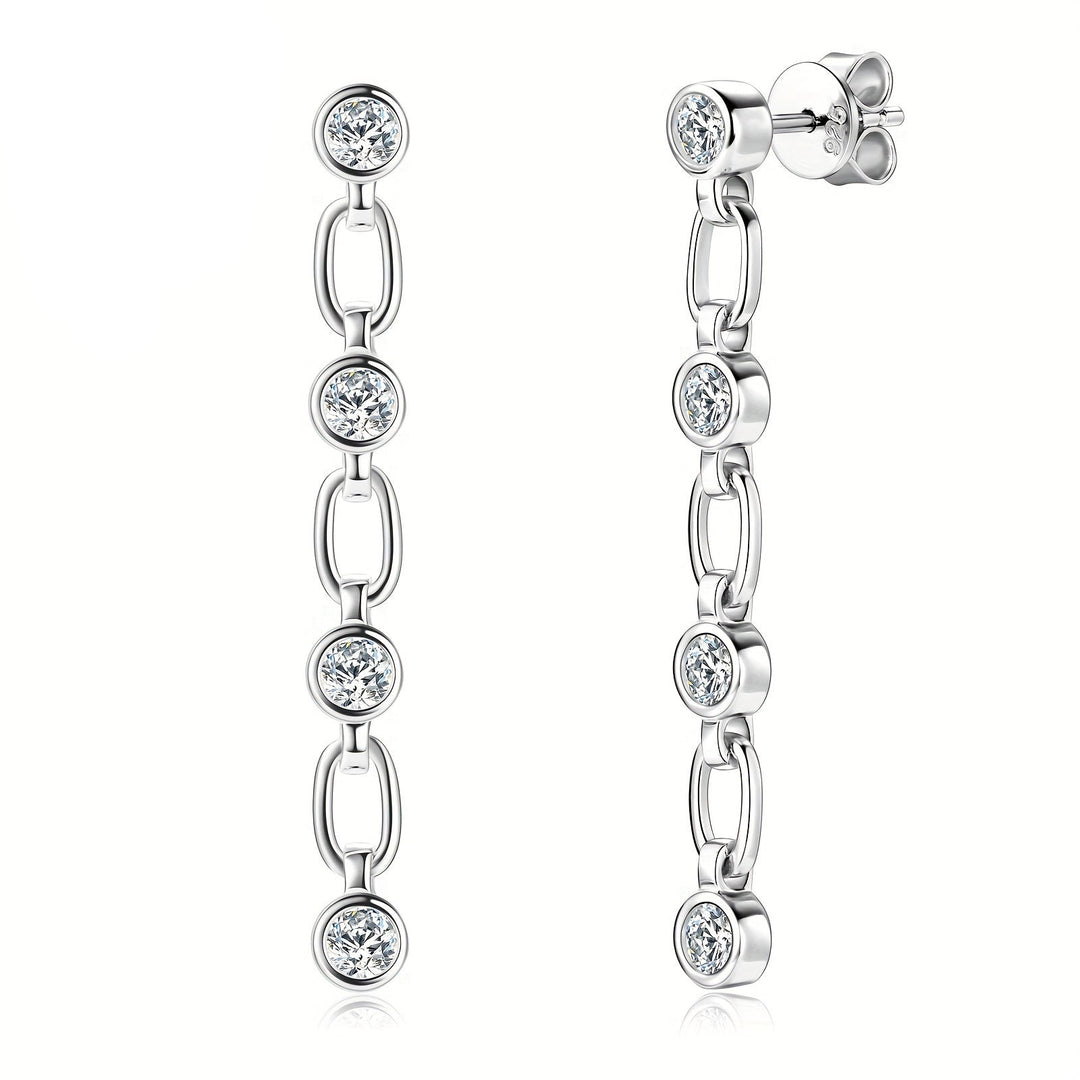 Elegant Moissanite Dangle Earrings