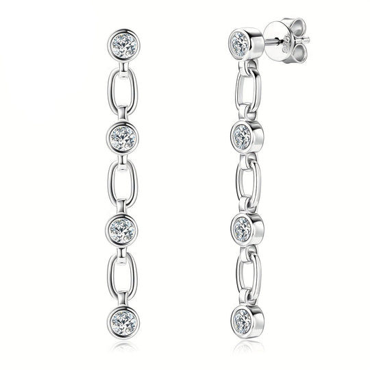 Elegant Moissanite Dangle Earrings