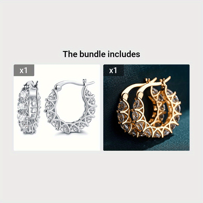 Luxury Zirconia Hoop Earrings