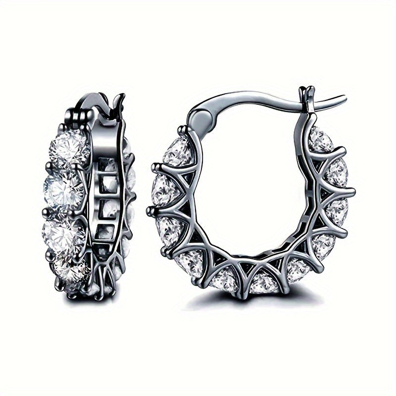 Luxury Zirconia Hoop Earrings