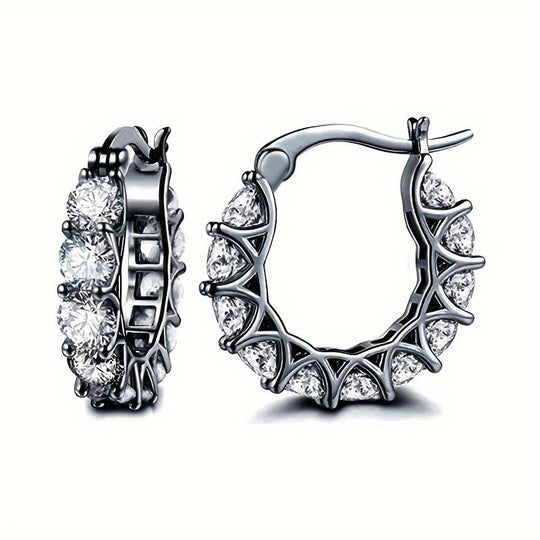 Luxury Zirconia Hoop Earrings