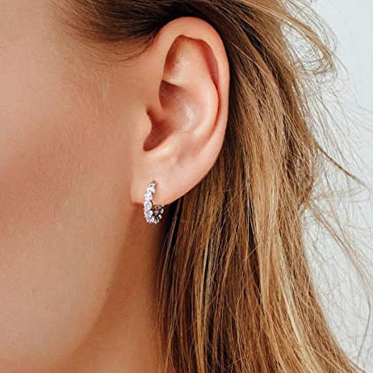 Luxury Zirconia Hoop Earrings
