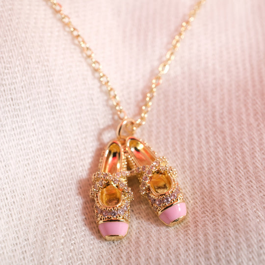 Cute Ballet Shoe Necklace