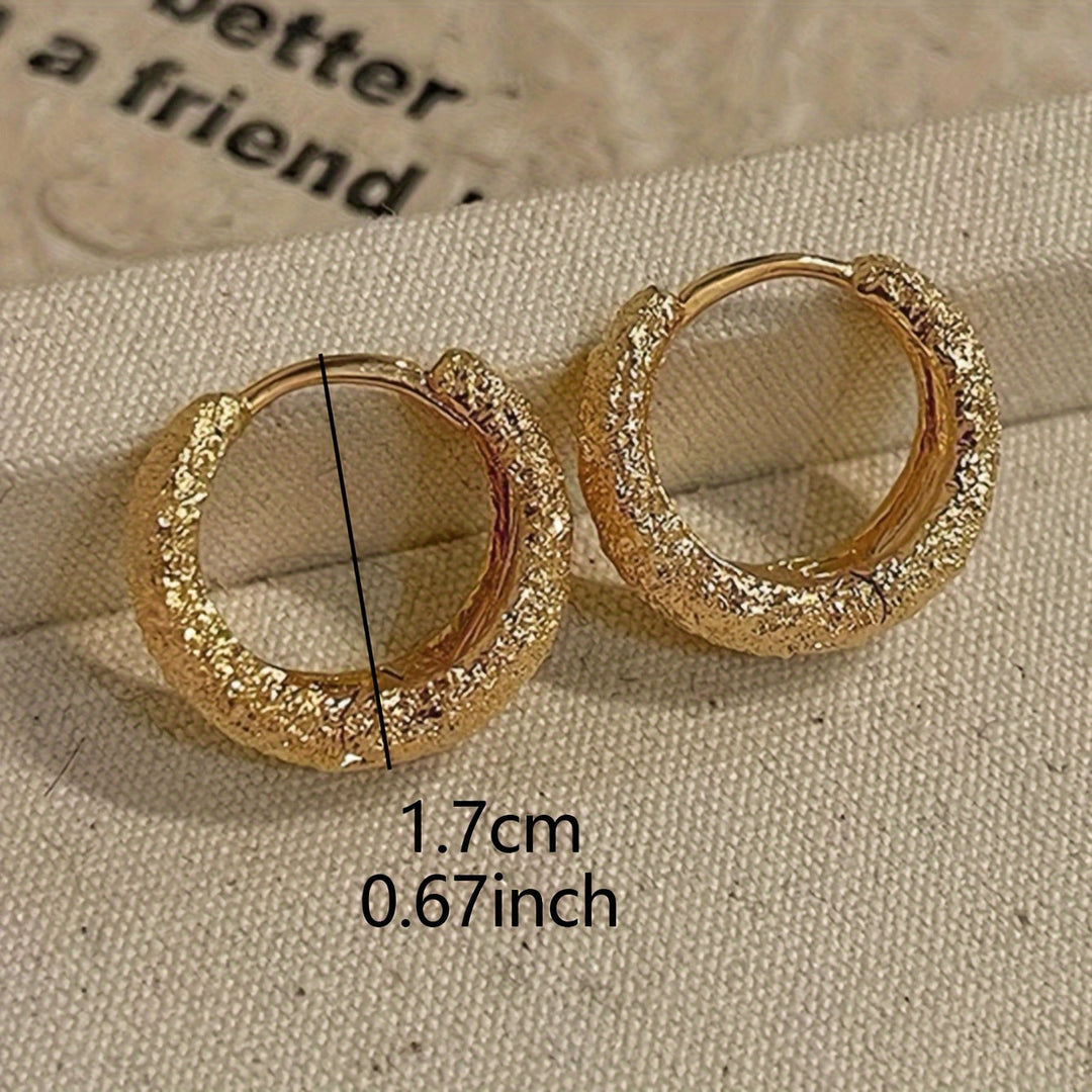 Luxurious Copper French Style Hoop Earrings