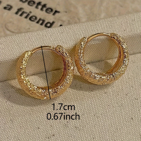 Luxurious Copper French Style Hoop Earrings