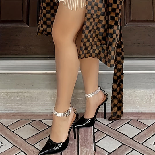 Elegant Rhinestone-Encrusted Ankle Bracelet