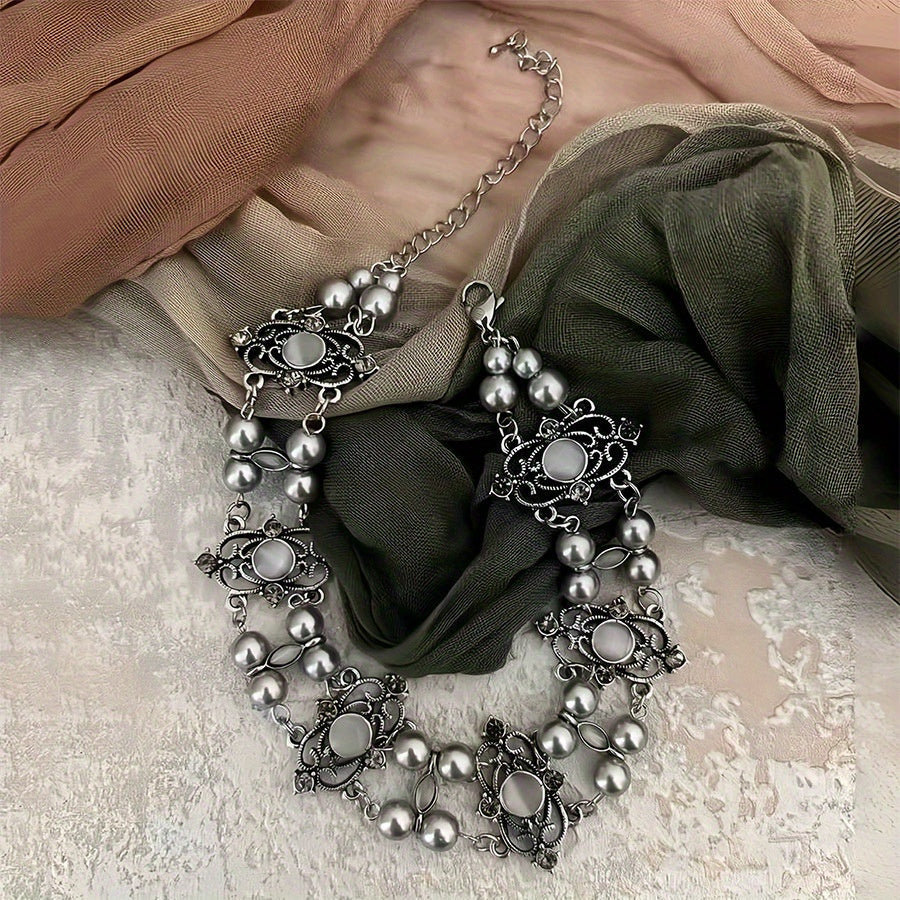 Elegant Pearl Choker Necklace